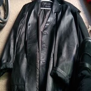 Leather coat